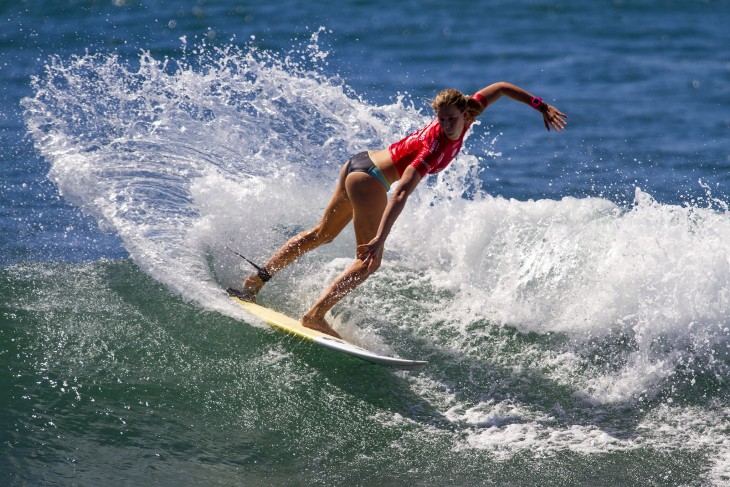 Bianca Buitendag (ZAF) has advanced into the finals at the 2015 Swatch Womens Pro at Lower Trestles, San Clemente Ca.